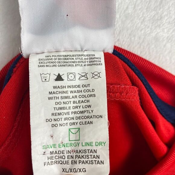 Majestic St. Louis Cardinals Shirt Mens Red Blue Short Sleeve V-neck Logo MLB - Picture 9 of 9